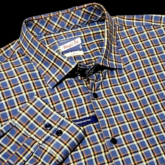 Johnnie-O Mens 2XL Multicolor Check Plaid Long Sleeve Button Shirt $135 - Picture 1 of 7